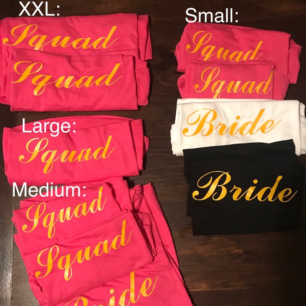 10pc “Bride Squad” Tanktops, hoodie, tank dress